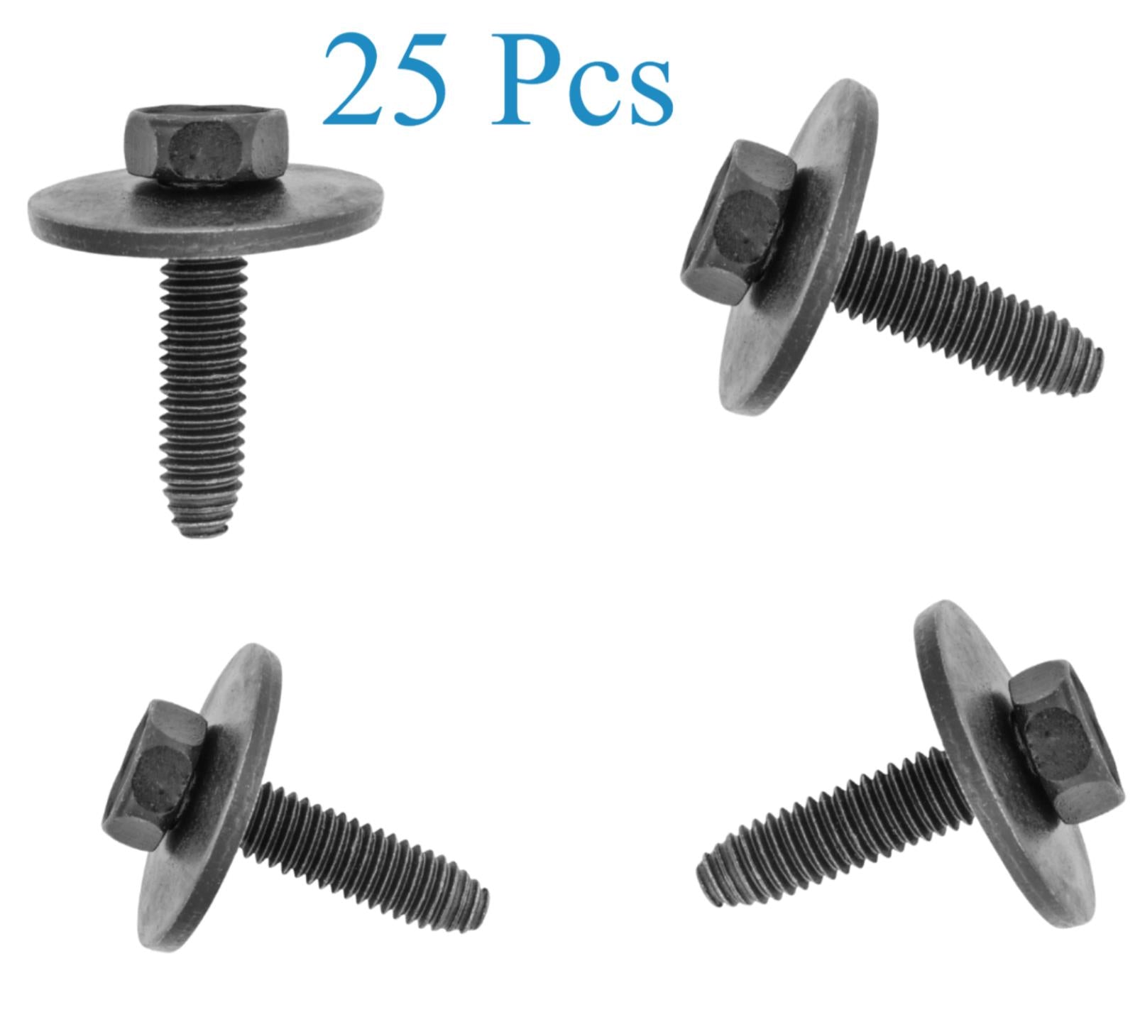 25 Pcs Hex Head Sems M6-1.0 x 25mm Compatible with G.M 11503982