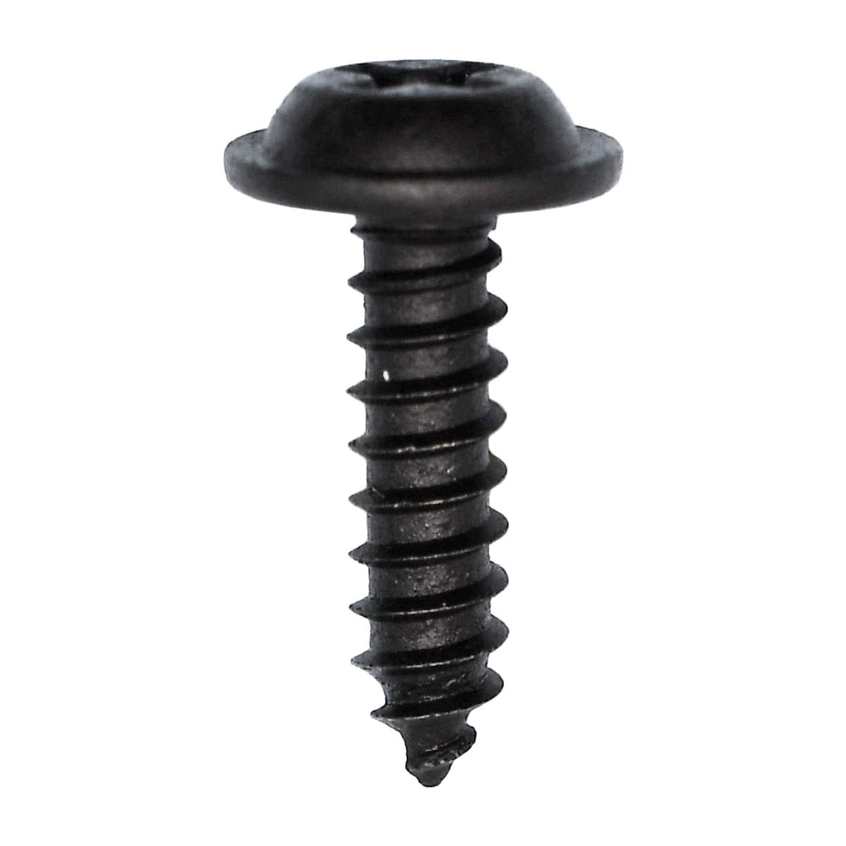 25 Pcs Phillips Flat Washer Head Tapping Screw Size 8 Length 5/8 Black E-Coat