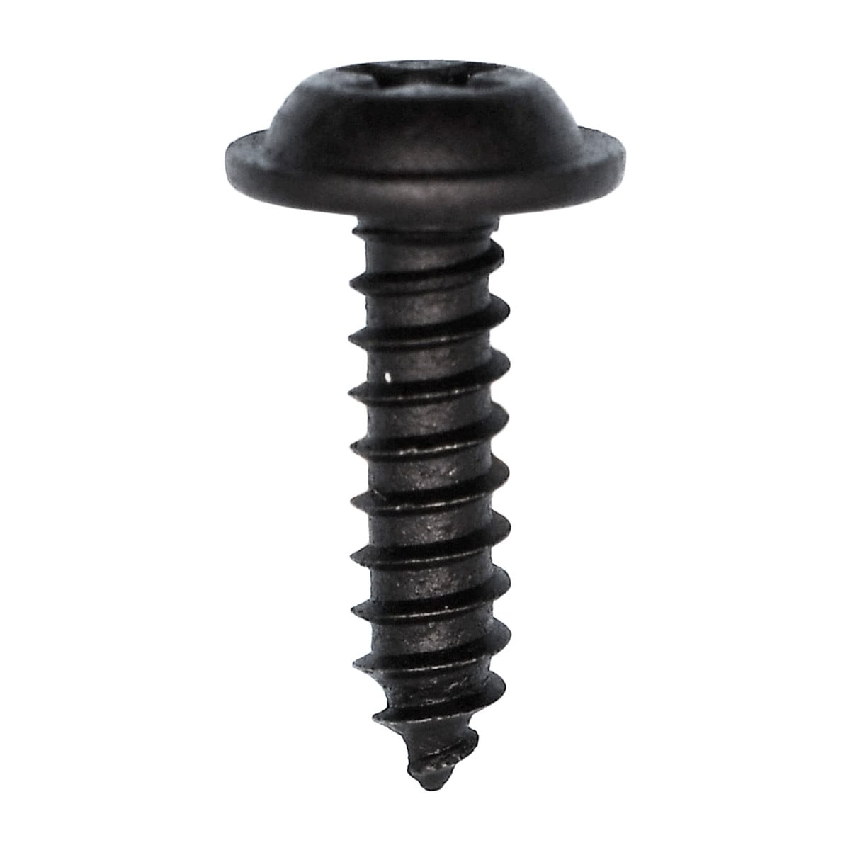 50 Pcs Phillips Flat Washer Head Tapping Screw Size 8 Length 5/8 Black E-Coat