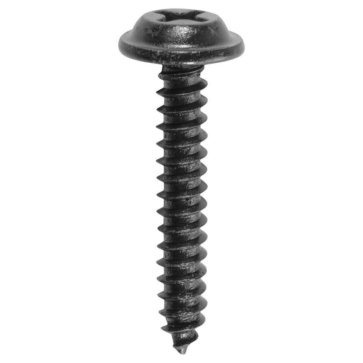 100 Pcs Flat Washer Head Tapping Screw 8 x 1 Phillips Truss Finish Black E-Coat