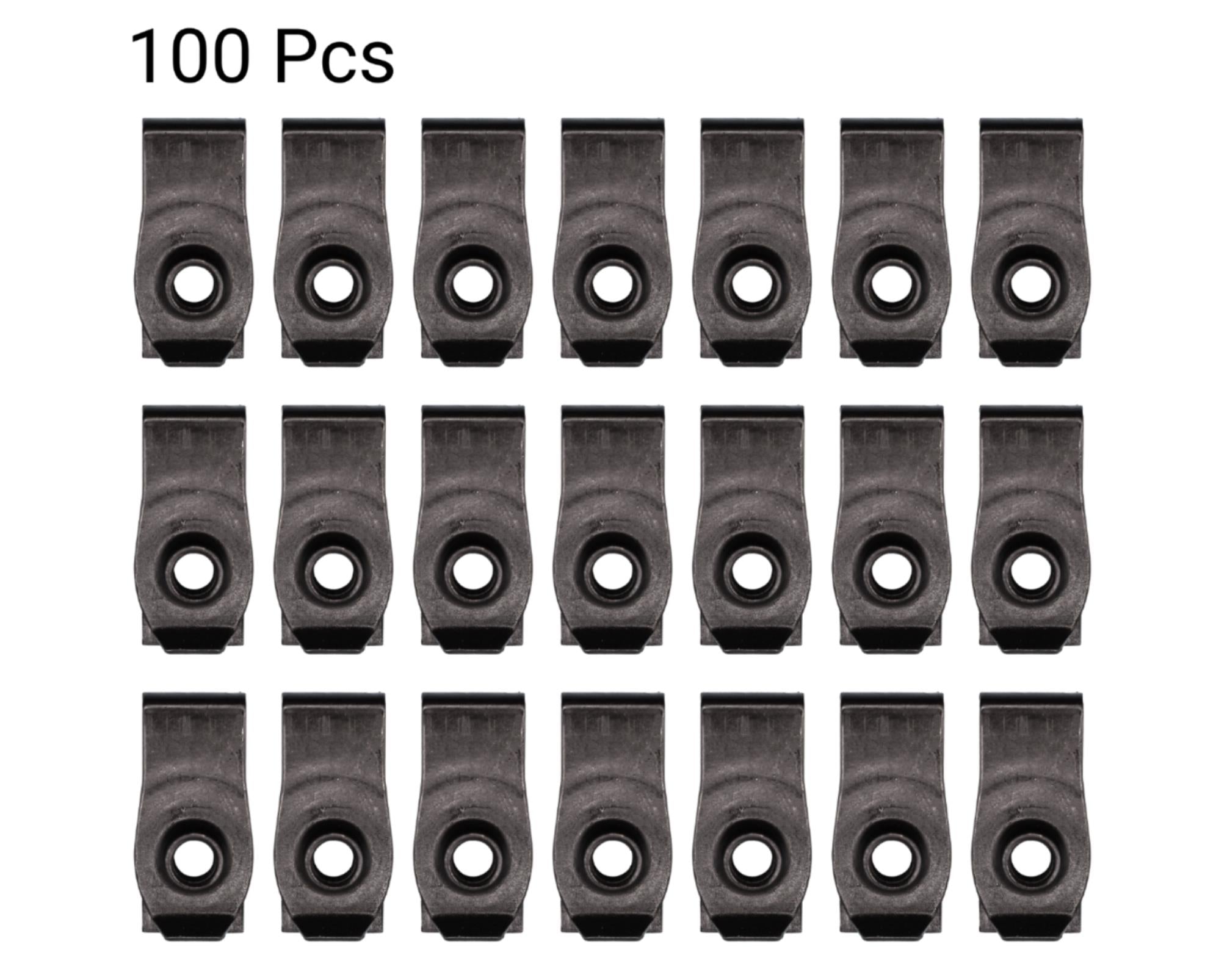 100 Pcs Extruded U-Nut M6-1.0 Screw Size Compatible with GM 11515478