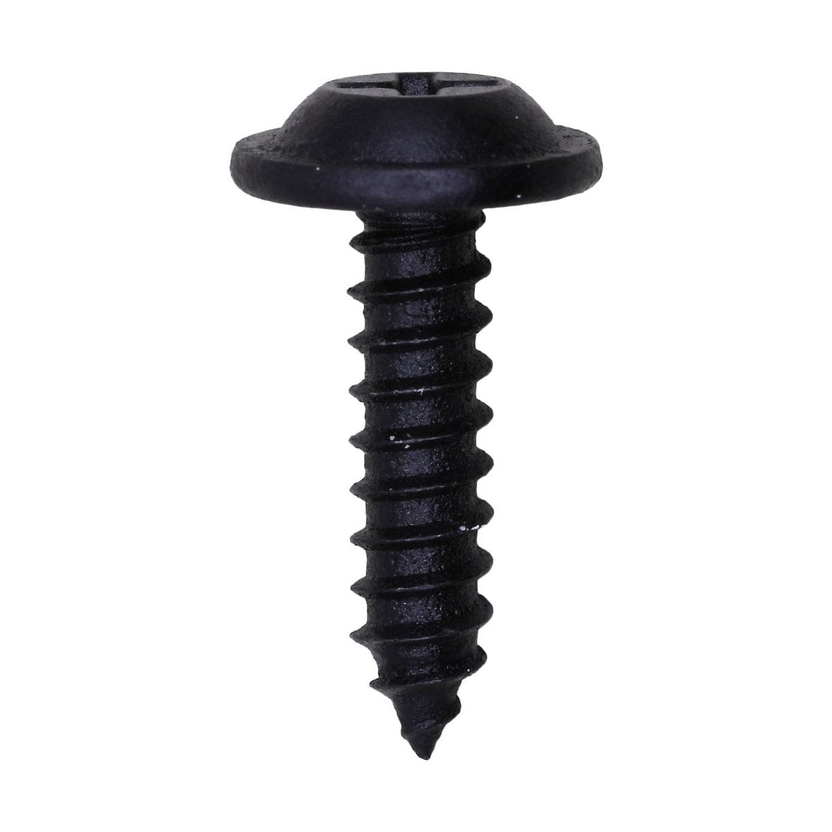 25 Pcs Flat Washer Head Tapping Screw 10 x 3/4 Black