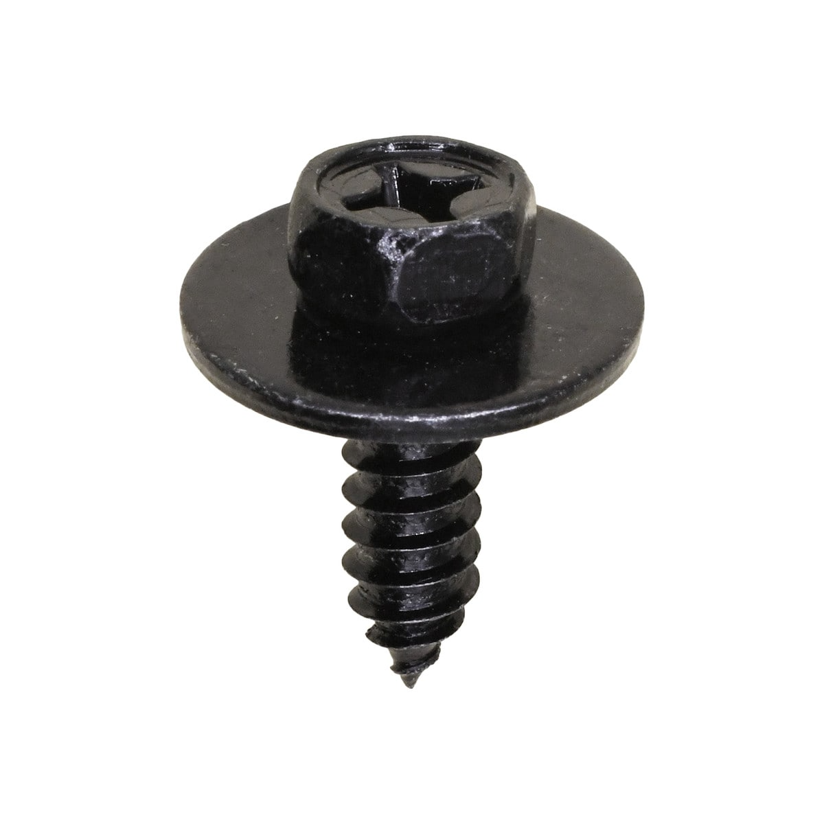 100 Pcs Phillips Hex Sems Tapping Screw M6.3-1.81 x 20mm 20mm Black Zinc